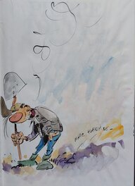 Marc Hardy - Pierre Tombal : les 44 premiers trous - Illustration originale