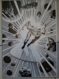 Jean-Yves Mitton - Planche originale silver surfer format A2 / jean yves mitton - Original Illustration