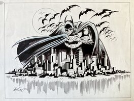Carmine Infantino - Batman over Gotham - Illustration originale