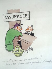 Maurice Julhès - Assurances - Illustration originale