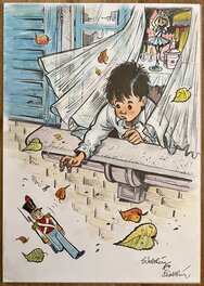 François Walthéry - "Les Ceux de Chez Nous" - Illustration originale