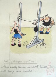 Maurice Julhès - Bien, le bonjour... - Illustration originale
