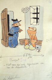 Maurice Julhès - Les Chaussures - Illustration originale