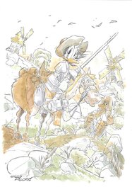 Nico Picone - Don Quixote & Sancho Panza - Illustration originale