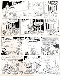 Raymond Macherot - Sibylline et les cravattes noires - Planche originale
