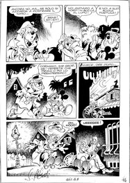 Sergio Asteriti - Topolino e il rimbambinatore folle - Planche originale