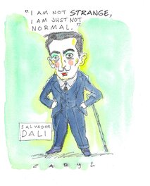 Caryl Strzelecki - Salvador Dalí: I am not strange, I am just not normal - Illustration originale