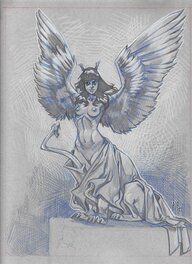 Alberto Jimènez Alburquerque - Female Sphinx or Parallel - Original Illustration