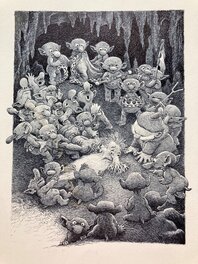 Jean Dulieu - Originele tekening Paulus de boskabouter voor Paulus en het draakje (Leopold uitgave) - Illustration originale