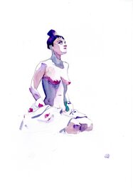 Grazia La Padula - Grazia La Padula - étude d'un nu féminin - Illustration originale