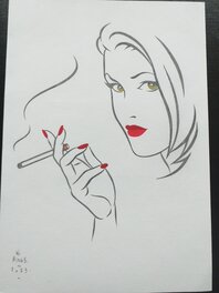 Walter Minus - Cigarette - Illustration originale