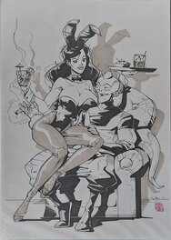 Romain Sordet - Lubia et Anarchon - Teleportation Inc. - Illustration originale