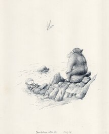 Jean Dulieu - Originele tekening Paulus en het beest van Ploemanac - Illustration originale
