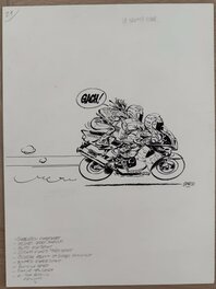 Bar2 - L’encyclopédie Imbécile de la Moto - Le Sportif frime (Joe Bar Team) - Original Illustration