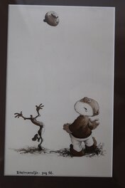 Jean Dulieu - Paulus en de Eikelmannetjes originele tekening - Illustration originale