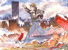 Al Severin - Gratin Hors-texte # 3 inédit - Planche originale