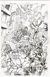 Tom Raney - Secret Wars #1 Cover - Planche originale