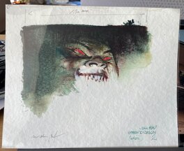 René Follet - Illustration Le vampire aux yeux rouges - Original Illustration