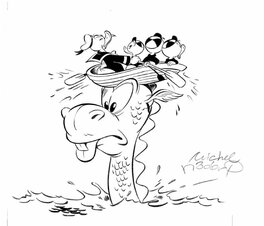 Michel Nadorp - Looking for Nessie - Original Illustration