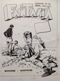 Rémy Bordelet - Atelier Chott Remy Bordelet Couverture Originale Kidnappers Planche N&B Fantasia 16 Black Boy (Fantax), Petit Format Chott 1958 - Original Cover
