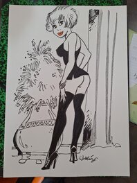 François Walthéry - Natacha en cuissardes noires - Comic Strip