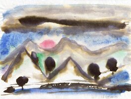 Charles Berberian - Papier Japon 17 - Illustration originale