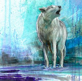 Gedeon - Le chant du loup - Original Illustration