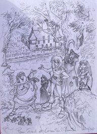 Philippe Luguy - Philippe Luguy, illustration originale, Percevan et ses amis. - Illustration originale