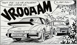 Tibet - Ric Hochet - L'épée sur la gorge - page 32 - planche originale - comic art b1 Tibet - Ric Hochet - L'épée sur la gorge - page 32 - planche originale - comic art b1