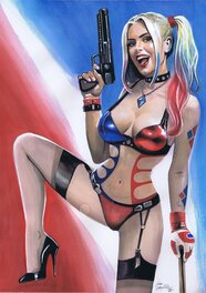 John Heijink - Harley Quinn - Illustration originale