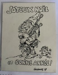 Illustration de rene Hausman pour une serie de cartes postales