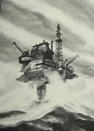Oil Rig - Version en Noir et Blanc