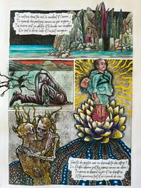 Gama Benzeno - Charles Baudelaire - Hymne à la beauté - planche 3/4 - mise en couleur directe - Planche originale