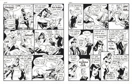 Jordi Bernet - Bernet : Claire de Nuit gag n° 1105 (planches 1 et 2) - Comic Strip