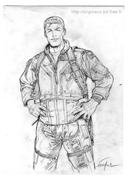 Gil Formosa - BUCK DANNY Page de garde - Original art