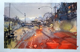 Jean-Paul Krassinsky - Le départ - Illustration originale