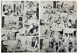 Luciano Bernasconi - Bernasconi, Kabur#1, diptyque planches n°20&21, 1975. - Planche originale