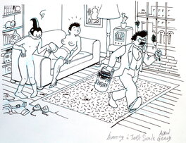 Alain Grand - Hommage à Joost Swarte - Illustration originale