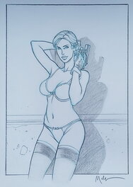 Nicolas Malfin - Golden city - Amber 3 - Illustration originale