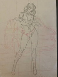 Adriano De Vincentiis - Sexy Girl - Illustration originale