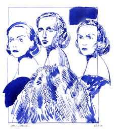 Frédéric Rébéna - Frédéric Rébéna - Carole Lombard - Illustration originale
