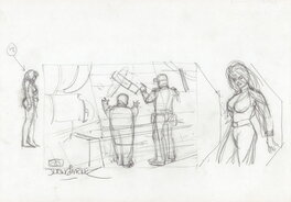 Juan Giménez - Étude 12 - Illustration originale