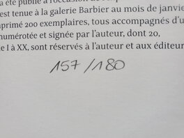 Bd numérotée : 157/180 Bd numérotée : 157/180