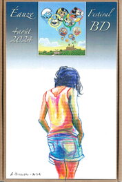 Laurent Bonneau - Jeune femme - Original Illustration