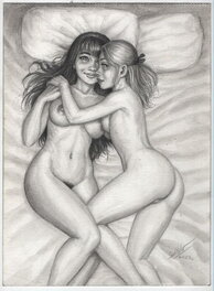 Atilio Gambedotti - Couple - Illustration originale