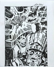 Jack Kirby - Galactus & Dr Doom - Planche originale