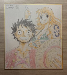 Eisaku Inoue - Luffy and Nami - Illustration originale