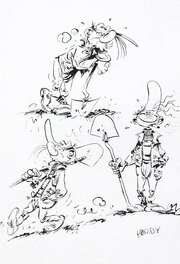 Marc Hardy - 1980'S - Hardy : Pierre Tombal - Original Illustration