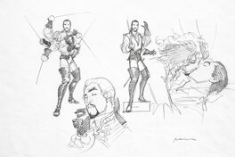Enrico Marini - 2000 - le Scorpion : Carnet de Croquis du Tome 1 - Illustration originale