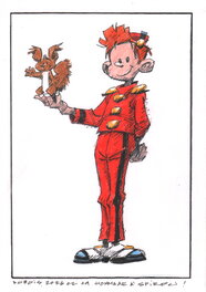 Stéphane Dubois - Stéphane Dubois - Illustration Hommage à Spirou - Illustration originale